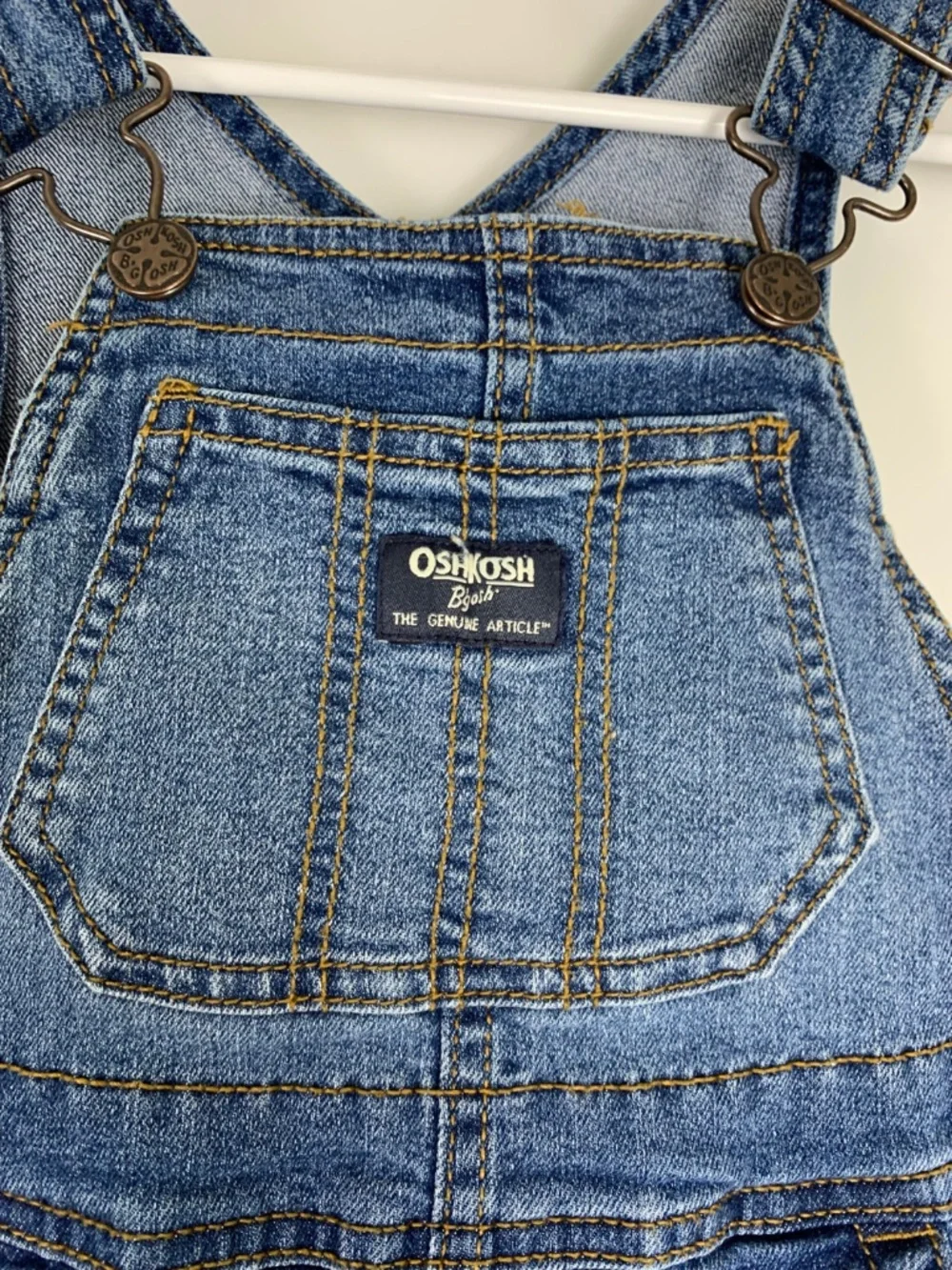 OshKosh B'gosh Dark Blue Denim Overalls Kids 3T Retro Preppy